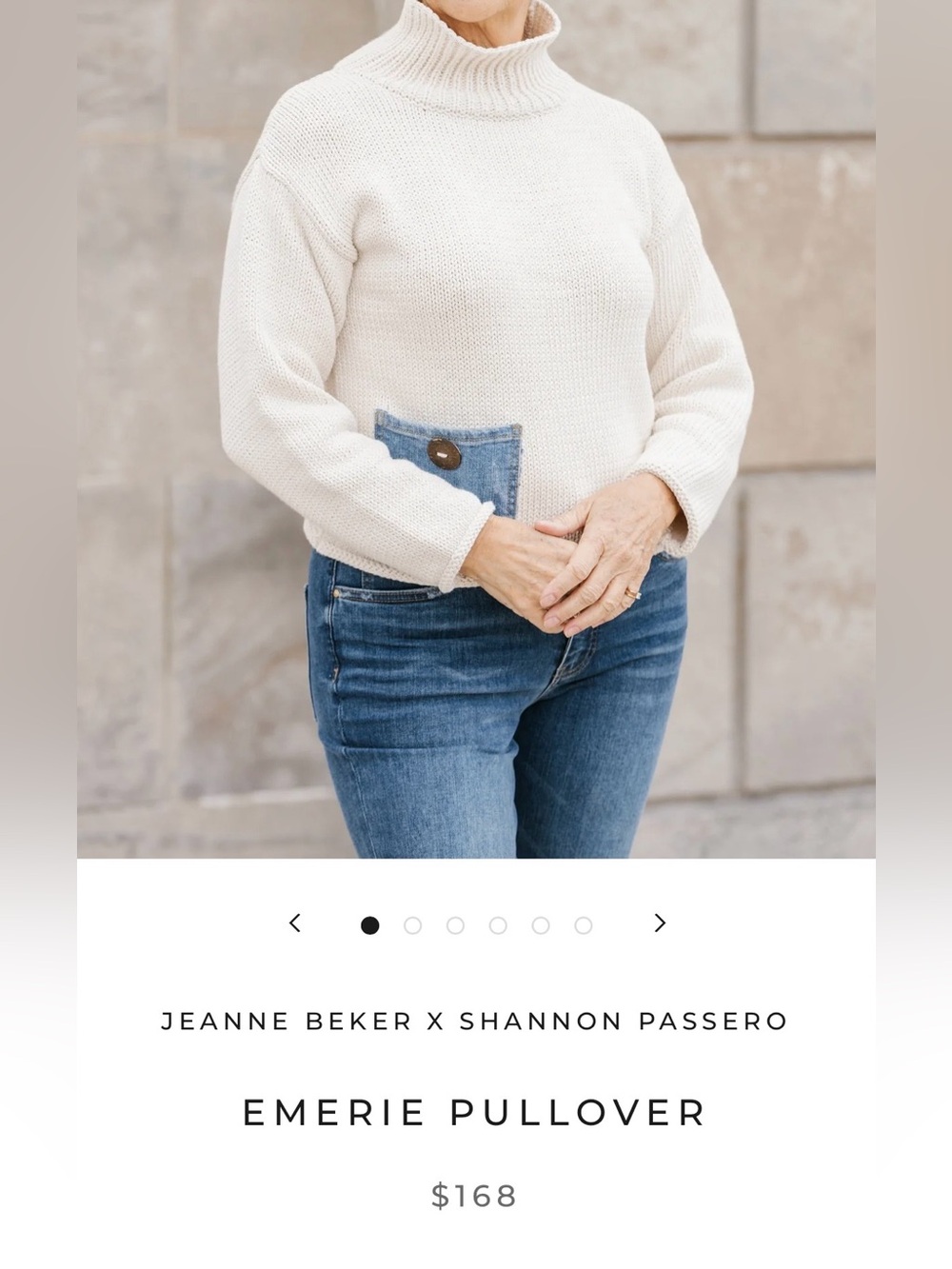 Shannon Passero Beige Emerie Pullover Size M 100% Cotton Made In Canada Sweater